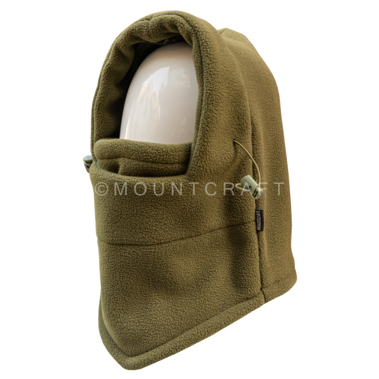 Mountcraft Warm Olive Green Bonded Heavy duty Polar Fleece Balacalava 