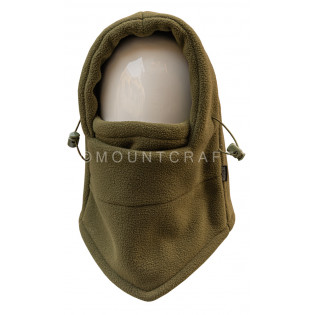 Mountcraft Warm Olive Green Bonded Heavy duty Polar Fleece Balacalava 
