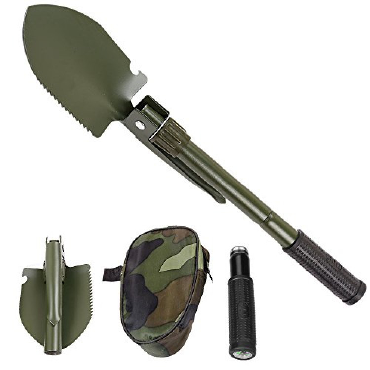MOUNTCRAFT Multifunctional Outdoor Camping Army Mini Folding Spade Shovel Entrenching Tool